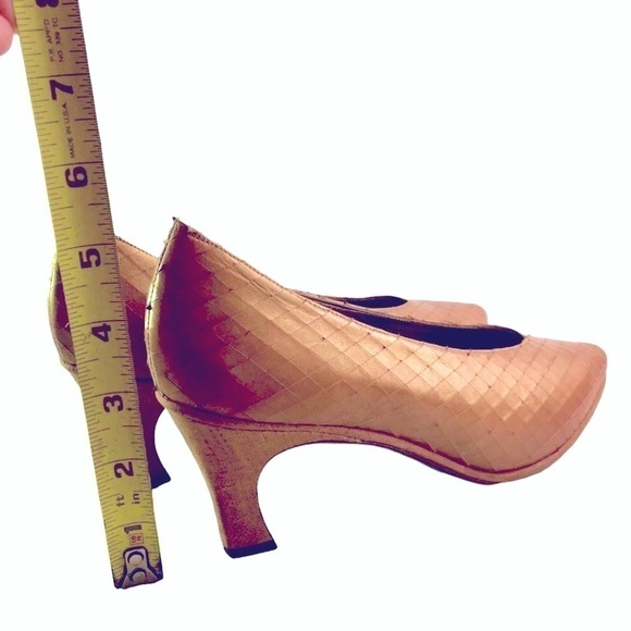 PREVATA Shoes Pointed Toe Cognac Snakeskin Leather Pumps Size 9A - Picture 10 of 11